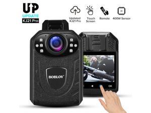 BOBLOV KJ21Pro Body Camera with 3meters Remote Control and Touch Screen HD1296P KJ21 Updated Police Body Mounted Camera 8Hours Recording Surveillance Body Wearable Camera with Auto Night Vision