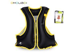 Adult Inflatable Swim Life Vest Jacket Snorkeling Floating Device Swimming Drifting Surfing Survival Water Sports Life Saving BLACK Adult Inflatable Swim Life Vest Jacket Snorkeling Floating Device Swimming Drifting Surfing Survival Water Sports Life Saving BLACK