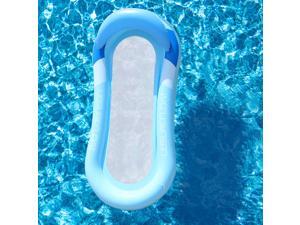Blue 160*90Cm Shade Floating Bed Swimming Tube Bagel Lounge Inflatable Float Adult Swim Ring Air Mat Pool Raft Swimming Air Mattresses Sports Blue Blue 160*90Cm Shade Floating Bed Swimming Tube Bagel Lounge Inflatable Float Adult Swim Ring Air Mat Pool Raft Swimming Air Mattresses Sports Blue