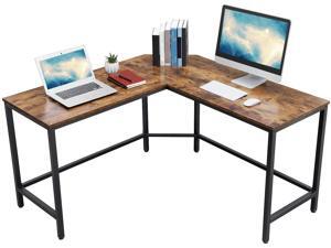 Computer desk L-Shaped corner writing desk, Space-Saving study desk, Gaming desk for office easy to assemble, Rustic Brown Computer desk L-Shaped corner writing desk, Space-Saving study desk, Gaming desk for office easy to assemble, Rustic Brown