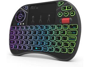 Mini Keyboard X8 Portable 2.4GHz Mini Wireless Keyboard Controller with Touchpad Mouse Combo 8 Colors RGB Backlit Rechargeable Li-ion Battery for Google Android TV Box PS3 PC Pad Nvidia Shield