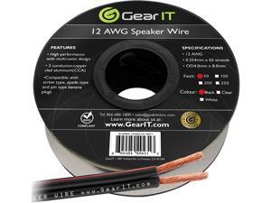 12AWG Speaker Wire, Pro Series 12 AWG Gauge Speaker Wire Cable (50 Feet / 15.24 Meters) Great Use for Home Theater Speakers and Car Speakers Black 12AWG Speaker Wire, Pro Series 12 AWG Gauge Speaker Wire Cable (50 Feet / 15.24 Meters) Great Use for Home Theater Speakers and Car Speakers Black