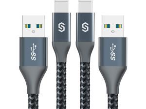 USB Type C Cable, [2 Pack, 6Ft] USB 3.0 Fast Charging & Sync Nylon Braided USB A to USB-C Charger Cord for Samsung Galaxy S10/S9/S8 Plus/Note 9/8, Nintendo Switch, LG V30, V20, G6, G5