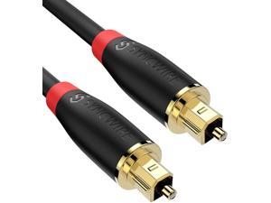 Syncwire Digital Optical Audio Cable 15 Feet - Toslink Cable [24K Gold-Plated Ultra-Durable] Fiber Optic Male to Male Optical Cord for Home Theater Sound Bar TV PS4 Xbox Playstation & More
