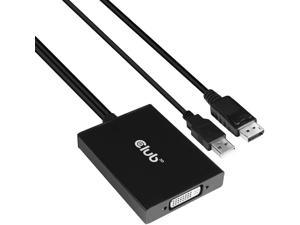 Club 3D CAC-1010 DisplayPort to DVI Dual-Link DVI-D Active Adapter for Your Monitor/Display - USB A Powered ?C 2560x1600 Resolution HDCP Supported NOT for Apple Cinema Monitors