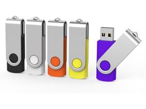 5pcs 8GB USB Flash Drive Pendrives 8 GB Bulk USB 2.0 Thumb Drives Multicolor USB Memory Stick Jump Drive Zip Drives (8G 5 Pack 5 Colors : Black Red Yellow White Purple)