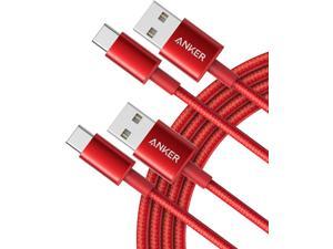 USB Type C Cable, [2-Pack 6 Foot] Premium Nylon USB-C to USB-A Fast Charging Type C Cable, for Samsung Galaxy S10 / S9 / S8 / Note 8, LG V20 / G5 / G6 and More(Red)