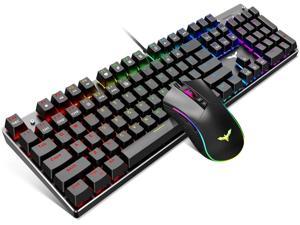 tungsten gold mechanical gaming keyboard and mouse set