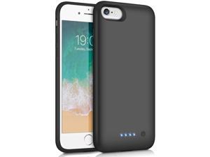 Battery Case for iPhone 6/6s/7/8, [Upgraded 6000mAh] Portable Ultra-Slim Protective Charging Case, Extended Rechargeable Smart Battery Pack, Backup Charger Case Power Bank Cover (4.7inch-Black)