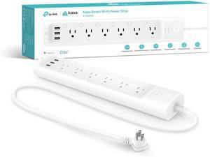 Kasa Smart HS300 Plug Power Strip, Surge Protector with 6 Smart Outlets and 3 USB Ports, Works with Alexa Echo & Google Home, No Hub Required