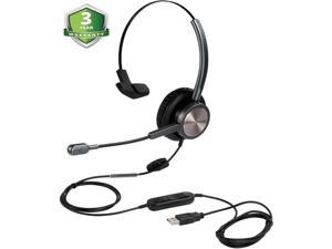USB Headset with Microphone Noise Cancelling and Volume Controls Computer Headphone Headset with Voice Recognition Mic for UC Softphones Business Skype Lync Conference Online Course and More