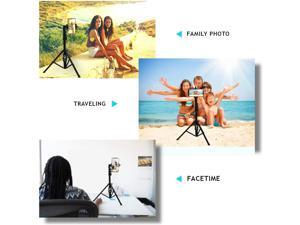Selfie Stick & Tripod , Integrated, Portable All-In-One Professional, Heavy Duty Aluminum, Lightweight, Bluetooth Remote For Apple & Android Devices, Non Skid Tripod Feet, Extends To 51, Black Selfie Stick & Tripod , Integrated, Portable All-In-One Professional, Heavy Duty Aluminum, Lightweight, Bluetooth Remote For Apple & Android Devices, Non Skid Tripod Feet, Extends To 51, Black