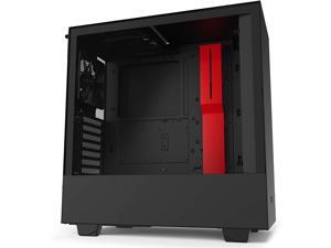 Compact ATX Mid-Tower PC Gaming Case - Front I/O USB Type-C Port - Tempered Glass Side Panel - Cable Management System - Water-Cooling Ready - Black/Red Compact ATX Mid-Tower PC Gaming Case - Front I/O USB Type-C Port - Tempered Glass Side Panel - Cable Management System - Water-Cooling Ready - Black/Red