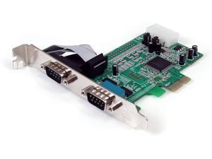 .com 2 Port Native PCI Express RS232 Serial Adapter Card with 16550 UART (PEX2S553)