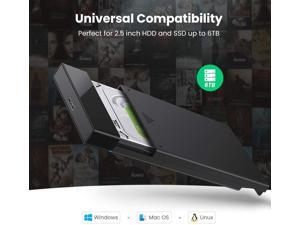 2.5 Hard Drive Enclosure, USB 3.0 to SATA III for 2.5 Inch SSD & HDD 9.5mm 7mm External Hard Drive Case Support Max 6TB with UASP Compatiable for WD, Seagate, Toshiba, Samsung, Hitachi 2.5 Hard Drive Enclosure, USB 3.0 to SATA III for 2.5 Inch SSD & HDD 9.5mm 7mm External Hard Drive Case Support Max 6TB with UASP Compatiable for WD, Seagate, Toshiba, Samsung, Hitachi