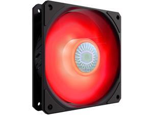 Cooler Master SickleFlow 120 V2 Red Led Square Frame Fan, Air Balance Curve Blade, Sealed Bearing, PWM Control for Computer Case & Liquid Radiator
