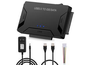 USB to SATA IDE HDD Adapter - USB 3.0 Cable to 2.5" 3.5" SATA IDE Hard Drive Converter for Windows 10/8/ 7/XP, Mac, Internal to External Laptop SSD Reader Kit, File Data Transfer Conversion Cord USB to SATA IDE HDD Adapter - USB 3.0 Cable to 2.5" 3.5" SATA IDE Hard Drive Converter for Windows 10/8/ 7/XP, Mac, Internal to External Laptop SSD Reader Kit, File Data Transfer Conversion Cord