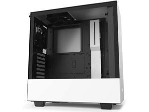 Compact ATX Mid-Tower PC Gaming Case - Front I/O USB Type-C Port - Tempered Glass Side Panel - Cable Management System - Water-Cooling Ready - White/Black Compact ATX Mid-Tower PC Gaming Case - Front I/O USB Type-C Port - Tempered Glass Side Panel - Cable Management System - Water-Cooling Ready - White/Black