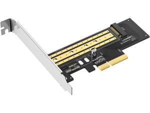 UGREEN M.2 PCIe NVME or PCIe AHCI SSD to PCIe 3.0 X4 X8 X16 Adapter Card, Support M-Key or M+B Key PCIe NVMe SSD 2280 2260 2242 2230 Size, Include Install Screwdriver and Screws