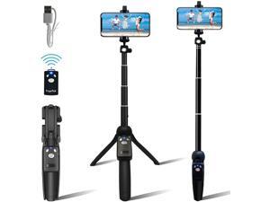 Portable 48 Selfie Stick & Tripod, All in One, Lightweight Aluminum, FaceTime, Video Teaching, Bluetooth Remote for iPhone 11/Xs MAX/XR/XS/X/8/8 Plus/7/7 Plus/6s,Galaxy S10/S9/S9 (Black) Portable 48 Selfie Stick & Tripod, All in One, Lightweight Aluminum, FaceTime, Video Teaching, Bluetooth Remote for iPhone 11/Xs MAX/XR/XS/X/8/8 Plus/7/7 Plus/6s,Galaxy S10/S9/S9 (Black)