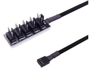 4-Pin PWM Fan Power Supply Cable 1 to 5 Splitter 5 Way PC Case Internal Motherboard Fan Power Extension Cable Cord Wire for ATX Computer Case 4-Pin and 3-Pin Cooling Fans (13 inch, Black) 4-Pin PWM Fan Power Supply Cable 1 to 5 Splitter 5 Way PC Case Internal Motherboard Fan Power Extension Cable Cord Wire for ATX Computer Case 4-Pin and 3-Pin Cooling Fans (13 inch, Black)