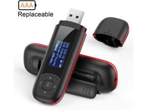 U3 USB Stick Mp3 Player, 8GB Music Player Supports Replaceable AAA Battery, Recording, FM Radio, Expandable Up to 128GB, Black U3 USB Stick Mp3 Player, 8GB Music Player Supports Replaceable AAA Battery, Recording, FM Radio, Expandable Up to 128GB, Black
