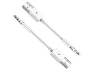 for iPod Shuffle Cable, 2-Pack 3.5mm Jack Plug to USB Charger + SYNC Data Replacement Cable Compatible for Apple iPod Shuffle 3rd 4th 5th Generation MP3/MP4 - White for iPod Shuffle Cable, 2-Pack 3.5mm Jack Plug to USB Charger + SYNC Data Replacement Cable Compatible for Apple iPod Shuffle 3rd 4th 5th Generation MP3/MP4 - White