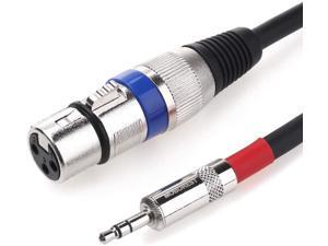 XLR to 3.5mm Microphone Cable XLR Splitter, XLR Female to 3.5mm 1/8 Male TRS Stereo Mini Jack AUX Interconnect Cord Audio Mic Cable (5Feet) XLR to 3.5mm Microphone Cable XLR Splitter, XLR Female to 3.5mm 1/8 Male TRS Stereo Mini Jack AUX Interconnect Cord Audio Mic Cable (5Feet)