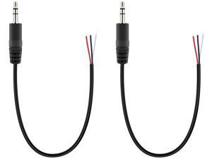 (2 Pack) Replacement 2.5mm Male Plug to Bare Wire Open End TRS 3 Pole Stereo 2.5mm Plug Jack Connector Audio Cable for Headphone Headset Earphone Cable Repair (2 Pack) Replacement 2.5mm Male Plug to Bare Wire Open End TRS 3 Pole Stereo 2.5mm Plug Jack Connector Audio Cable for Headphone Headset Earphone Cable Repair