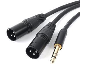 Profession 6.35mm (1/4inch) TRS Male Plug to 2 Dual XLR Male Microphone Stereo Unbalanced Audio Converter Adapter Y Splitte Cable Cord ??5FT/1.5M) Profession 6.35mm (1/4inch) TRS Male Plug to 2 Dual XLR Male Microphone Stereo Unbalanced Audio Converter Adapter Y Splitte Cable Cord ??5FT/1.5M)