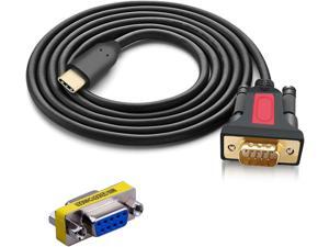 USB Type C to RS232 DB9 Serial(9-Pin) Converter Adapter Cable with a Male to Female Connector, Compatible with MAC OS, Windows, Android, Linux USB C Device (5 FT) USB Type C to RS232 DB9 Serial(9-Pin) Converter Adapter Cable with a Male to Female Connector, Compatible with MAC OS, Windows, Android, Linux USB C Device (5 FT)