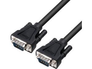 DTECH 15ft DB9 Serial Cable COM Port Male to Male RS232 Straight Through 9 Pin Data Cord DTECH 15ft DB9 Serial Cable COM Port Male to Male RS232 Straight Through 9 Pin Data Cord