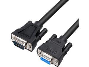 6Ft Rs232 Serial Cable Extension Male To Female 9 Pin Straight Through