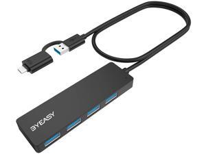 BYEASY USB Hub, USB C Hub to USB 3.0 Hub with 4 Ports and 2 ft Extended Cable, Ultra Slim Portable USB Splitter for MacBook, Mac Pro/Mini, iMac, Ps4, Surface Pro, XPS, PC, Flash Drive, Samsung More BYEASY USB Hub, USB C Hub to USB 3.0 Hub with 4 Ports and 2 ft Extended Cable, Ultra Slim Portable USB Splitter for MacBook, Mac Pro/Mini, iMac, Ps4, Surface Pro, XPS, PC, Flash Drive, Samsung More