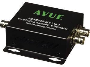 AVUE 3G-SDI/HD-SDI/SDI 1 to 2 Distribution Repeater & Extender with Re-clocking Function, Broadcasting Grade