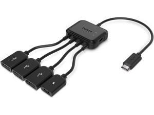Micro USB HUB Adaptor with Power TUSITA 3Port Charging OTG Host Cable Cord Adapter Compatible with Raspberry Pi 2 3 Pi Zero Android Smart Phone Tablet Samsung Galaxy HTC Sony Google LG  Linux