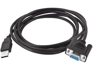 URBEST 2 Meters RS232 DB9 9 Pin Female to USB 2.0 PLC Serial Straight-Through Cable for Vigor VB VH URBEST 2 Meters RS232 DB9 9 Pin Female to USB 2.0 PLC Serial Straight-Through Cable for Vigor VB VH