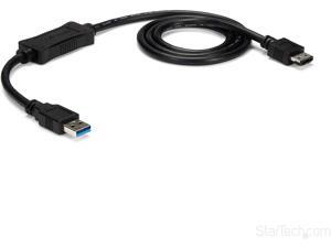 3 ft USB 3.0 to eSATA Adapter - 6 Gbps USB to HDD/SSD/ODD Converter - Hard Drive to USB Cable (USB3S2ESATA3) 3 ft USB 3.0 to eSATA Adapter - 6 Gbps USB to HDD/SSD/ODD Converter - Hard Drive to USB Cable (USB3S2ESATA3)