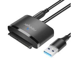 SATA to USB 3.0, Neeyer SATA III Hard Drive Adapter Cable for 3.5/2.5 Inch HDD/SSD with 12V/2A Power Adapter, 20 Inch SATA to USB 3.0, Neeyer SATA III Hard Drive Adapter Cable for 3.5/2.5 Inch HDD/SSD with 12V/2A Power Adapter, 20 Inch