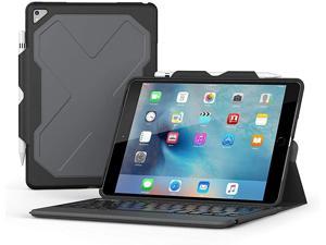 ZAGG ID9RMK-BB0 Rugged Messenger - 7 Color Backlit Case and Bluetooth Keyboard for 2017 Apple iPad Pro 10.5 - Black