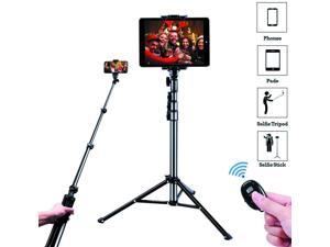 Selfie Stick Tripod, 51" Extendable Tripod Stand with Universal Phone/Pad Clip, Remote Shooting Compatible with iPhone & Android Devices, Phone Tripod for Video Shooting, Vlog, Selfie Selfie Stick Tripod, 51" Extendable Tripod Stand with Universal Phone/Pad Clip, Remote Shooting Compatible with iPhone & Android Devices, Phone Tripod for Video Shooting, Vlog, Selfie