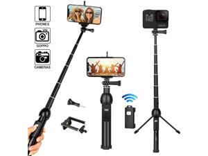 Selfie Stick Tripod All-in-One 45 Extendable Phone Tripod Stand Selfie Stick with Wireless Remote Compatible for iPhone 11 Pro XS Max XR X SE 8 7 6S Plus Android Samsung Galaxy S10 S9 OnePlus Gopro Selfie Stick Tripod All-in-One 45 Extendable Phone Tripod Stand Selfie Stick with Wireless Remote Compatible for iPhone 11 Pro XS Max XR X SE 8 7 6S Plus Android Samsung Galaxy S10 S9 OnePlus Gopro