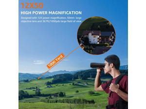 12X50 Powerful Binoculars, High Power HD Binocular for Adults with Smartphone Holder & Tripod, Waterproof Binoculars with Durable and Clear FMC BAK4 Prism Binoculars for Bird Watching, Camping, Hiking 12X50 Powerful Binoculars, High Power HD Binocular for Adults with Smartphone Holder & Tripod, Waterproof Binoculars with Durable and Clear FMC BAK4 Prism Binoculars for Bird Watching, Camping, Hiking
