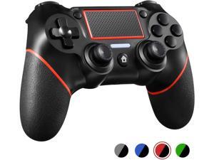 PS4 Controller Wireless Gamepad for Playstation 4/Pro/Slim/PC(7/8/8.1/10) with Motion Motors and Audio Function Mini LED Indicator USB Cable and Anti-Slip ??Upgraded Version?? RED PS4 Controller Wireless Gamepad for Playstation 4/Pro/Slim/PC(7/8/8.1/10) with Motion Motors and Audio Function Mini LED Indicator USB Cable and Anti-Slip ??Upgraded Version?? RED