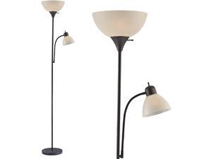 Hot sale Adjustable Floor Lamp with Reading Light by Light Accents -Modern Standing Lamp for Living Room/Office Lamp 72" Tall - 150-watt with Side Reading Light Corner Lamp (Black) Hot sale Adjustable Floor Lamp with Reading Light by Light Accents -Modern Standing Lamp for Living Room/Office Lamp 72" Tall - 150-watt with Side Reading Light Corner Lamp (Black)