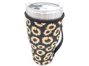 Reusable Iced Coffee Cup Sleeve Neoprene Insulated Sleeves Cup Cover Holder Idea for 30oz - 32oz Tumbler Cup Trenta Starbucks Large Dunkin Donuts (Only Cup sleeves) (Sunflower) Reusable Iced Coffee Cup Sleeve Neoprene Insulated Sleeves Cup Cover Holder Idea for 30oz - 32oz Tumbler Cup Trenta Starbucks Large Dunkin Donuts (Only Cup sleeves) (Sunflower)