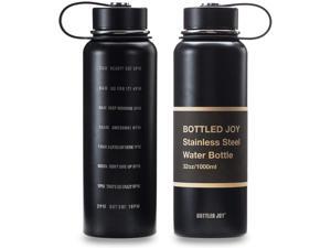 32oz Stainless Steel Water Bottle with Motivational Time Marked 1L Wide Mouth Travel Mug Double-wall Vacuum Insulated Water Bottle BPA-free Thermo Mug for Outdoor Activities Daily Drinking 32oz Stainless Steel Water Bottle with Motivational Time Marked 1L Wide Mouth Travel Mug Double-wall Vacuum Insulated Water Bottle BPA-free Thermo Mug for Outdoor Activities Daily Drinking