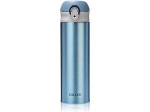 DILLER Thermos Coffee Travel Mug - 17oz Vacuum Insulated Water Bottle Thermal Vacuum Drink Flask Keeps 24 Hours Cold & 12 Hours Hot (Blue 17 oz) DILLER Thermos Coffee Travel Mug - 17oz Vacuum Insulated Water Bottle Thermal Vacuum Drink Flask Keeps 24 Hours Cold & 12 Hours Hot (Blue 17 oz)