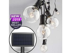 Sunlitec Solar String Lights Waterproof LED Indoor/Outdoor Hanging Umbrella Lights with 25 Bulbs - 27 Ft Patio Lights for Deckyard Tents Market Cafe Gazebo Porch Party Decor Sunlitec Solar String Lights Waterproof LED Indoor/Outdoor Hanging Umbrella Lights with 25 Bulbs - 27 Ft Patio Lights for Deckyard Tents Market Cafe Gazebo Porch Party Decor