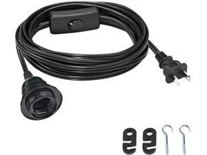 Pendant Lights Cord Lamp Kit20 FT Pendant Light Fixture kit UL Listed Plug in Light Socket for E26Extension Hanging Light Cord+On/Off Switch+AC Plug Light Socket for DIY Pendant Lamp(Black)USA Pendant Lights Cord Lamp Kit20 FT Pendant Light Fixture kit UL Listed Plug in Light Socket for E26Extension Hanging Light Cord+On/Off Switch+AC Plug Light Socket for DIY Pendant Lamp(Black)USA